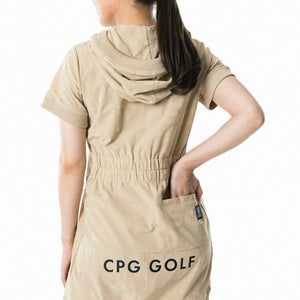 タイポグラフィジャガード フーディーワンピース CPGゴルフ ワンピース レディース ゴルフウェア
