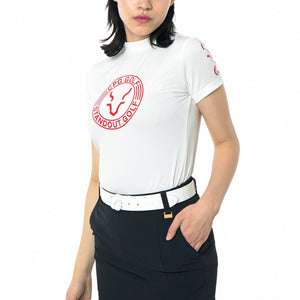 ロゴプリントモックネックショートスリーブ CPGゴルフ レディース 半袖 Tシャツ ゴルフウェア