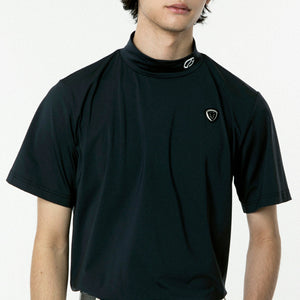 ロゴパイピングつきモックネックシャツ CPGゴルフ メンズ 半袖 Tシャツ ゴルフウェア