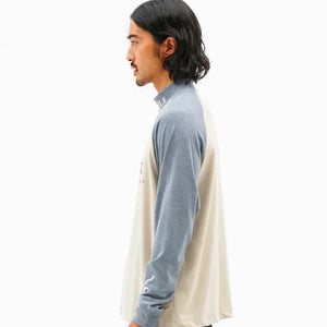 ゴルフウェア メンズ トップス Tシャツ 長袖 ロンT ラグラン ウォームタイプLS ベージュ 横向き