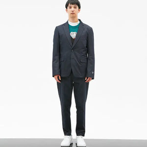 ゴルフウェア メンズ ジャケット トップス ゴルフジャケット ストレッチジャケット ネイビー 全身 正面