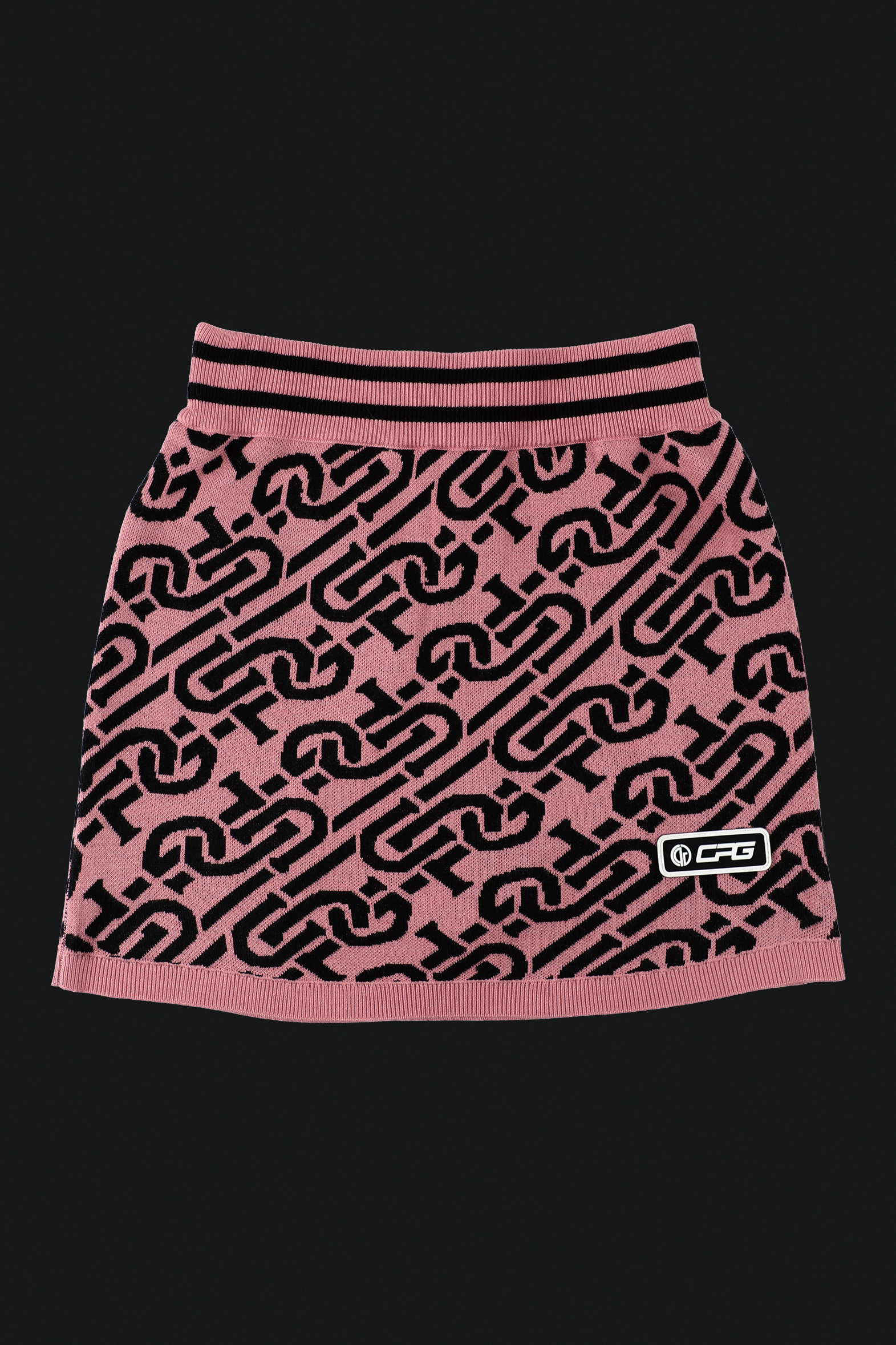 chain logo rib skirt(체인 로고 리브 스커트)