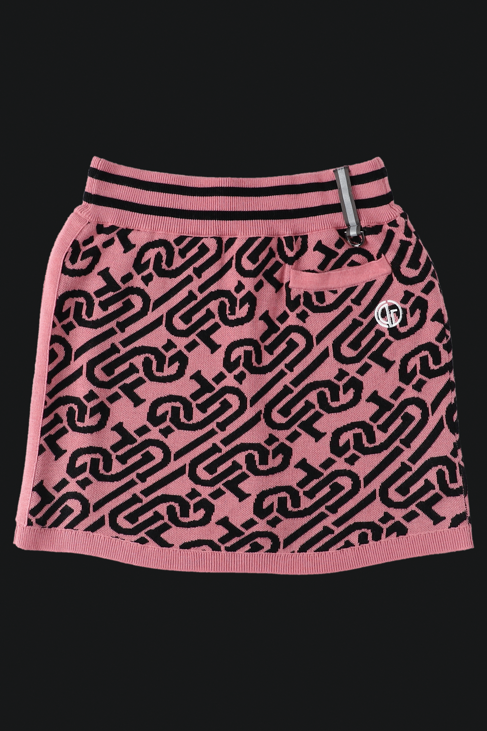 chain logo rib skirt(체인 로고 리브 스커트)