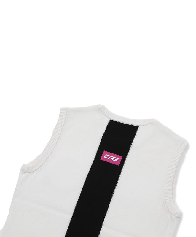 Knit vest with emblem（ワッペン付きニットベスト）｜WOMEN