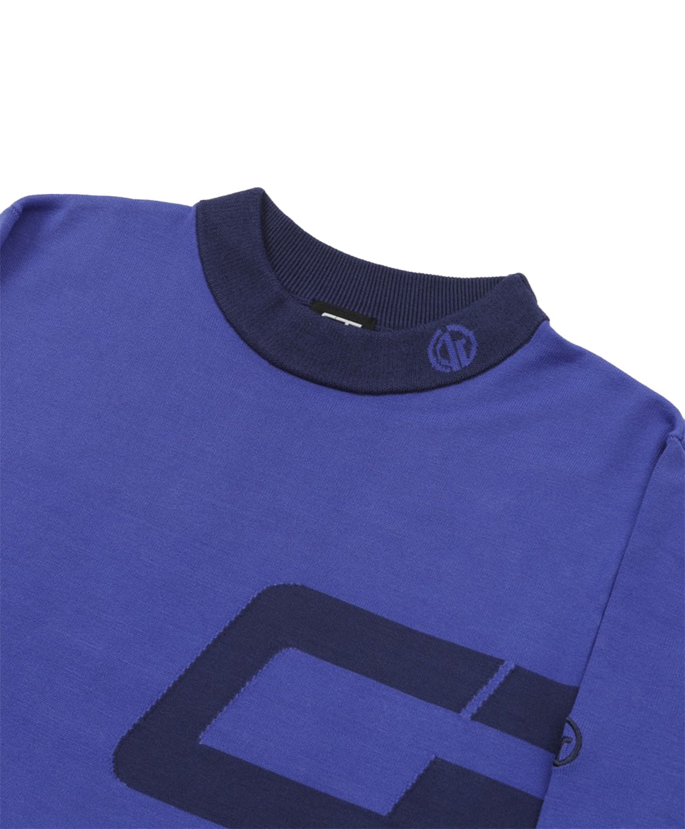 【Sample】Middle neck logo motif knit sweater | MENS | MEN
