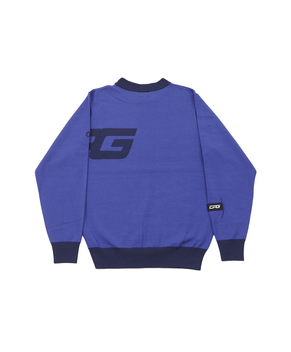 【Sample】Middle neck logo motif knit sweater | MENS | MEN