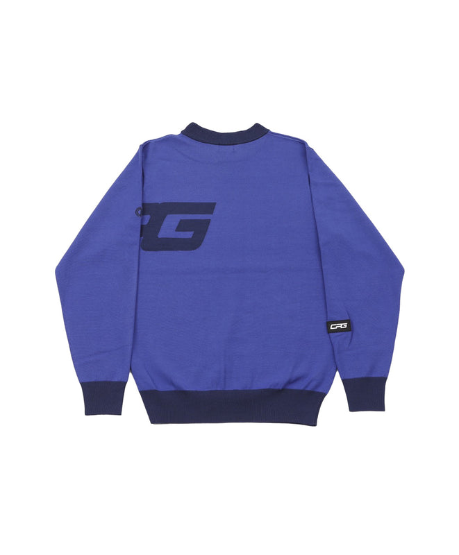 【Sample】Middle neck logo motif knit sweater | MENS | MEN