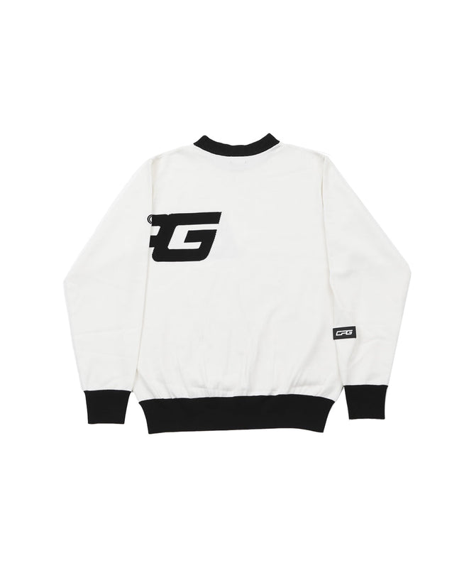 【Sample】Middle neck logo motif knit sweater | MENS | MEN