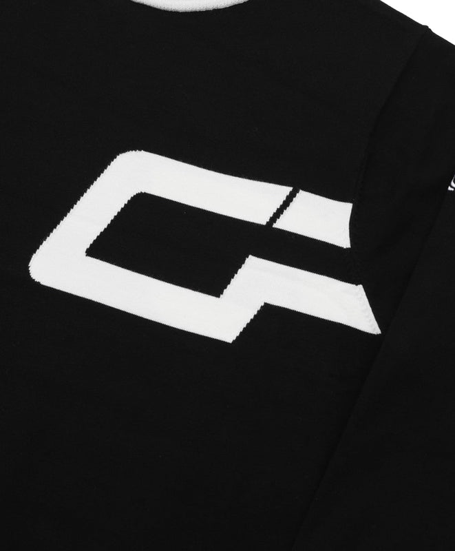 【Sample】Middle neck logo motif knit sweater | MENS | MEN