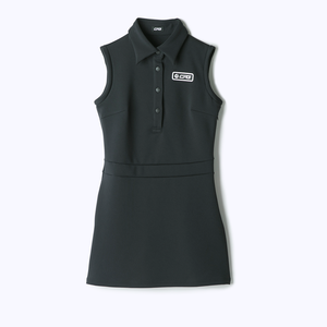 【Sample】ノースリーブストレッチポロワンピ