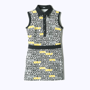 【Sample】ノースリーブストレッチポロワンピ