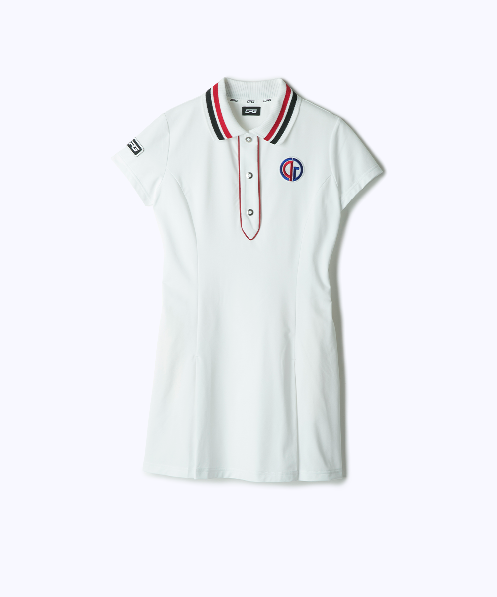 【Sample】リブポロワンピース