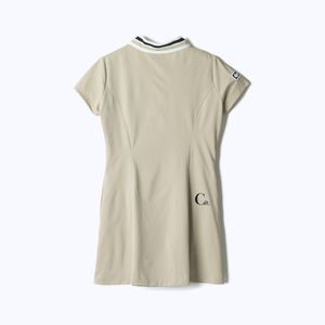 【9월 9일 이후 출하】 Ribbed polo dress(리브 폴로 원피스)