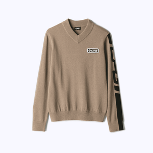 【Sample】Vネックサイドロゴニット