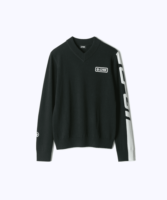 【Sample】Vネックサイドロゴニット
