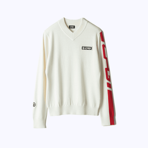 【Sample】Vネックサイドロゴニット