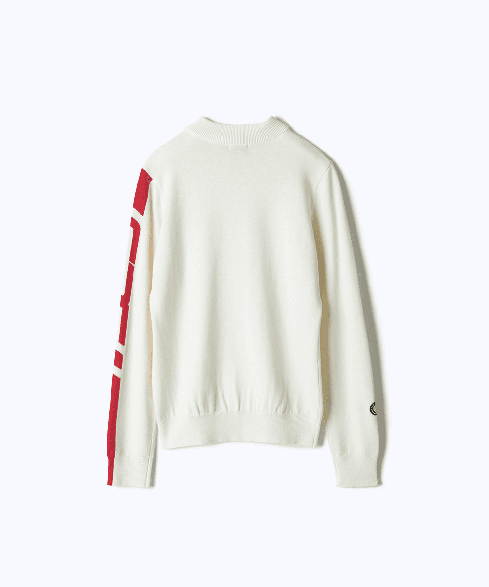 【Sample】Vネックサイドロゴニット