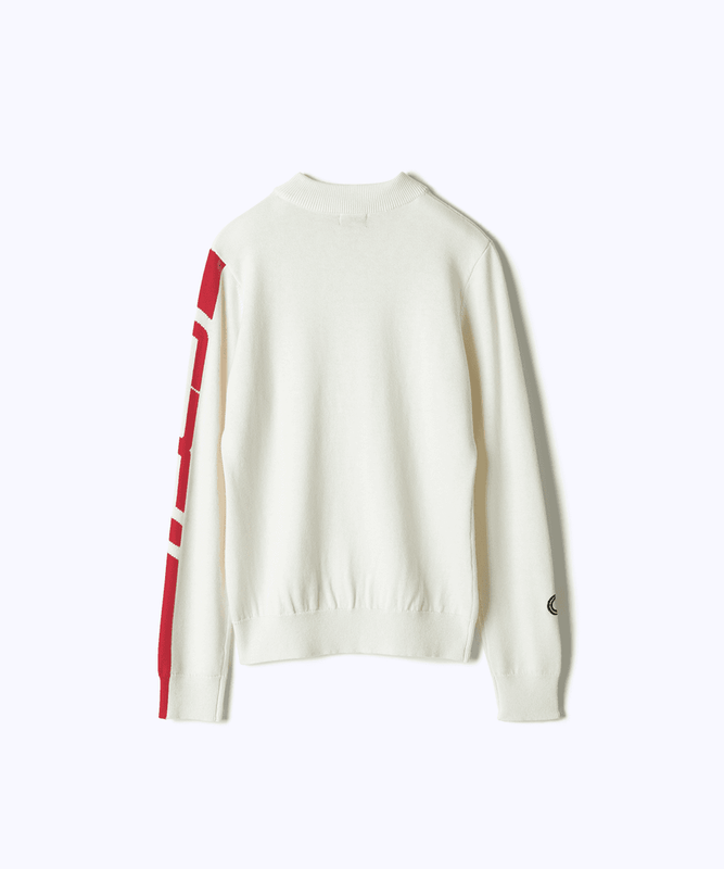 【Sample】Vネックサイドロゴニット