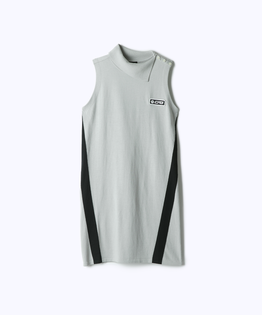 【Sample】バイカラーノースリーブニットドレス