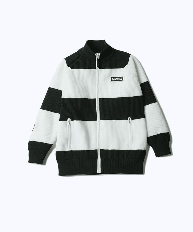 【Sample】マルチボーダーニットZIPブルゾン