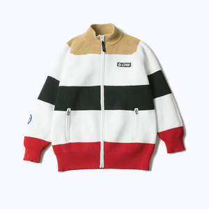 【Sample】マルチボーダーニットZIPブルゾン