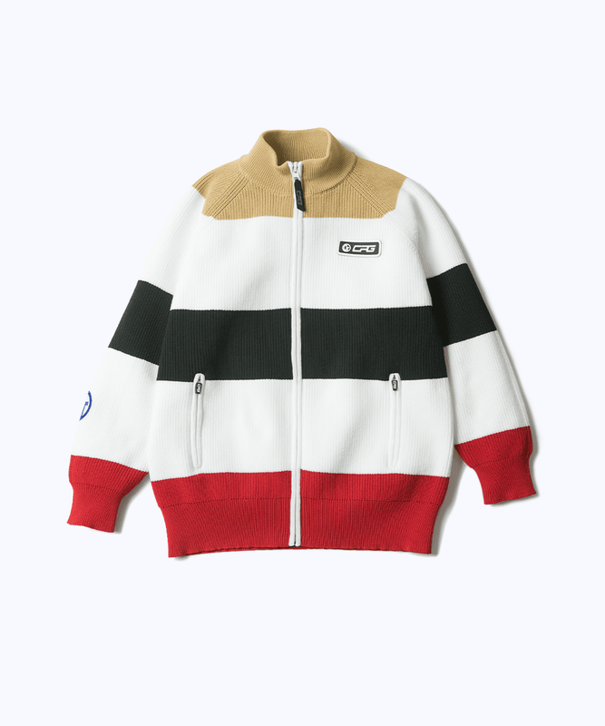 【Sample】マルチボーダーニットZIPブルゾン