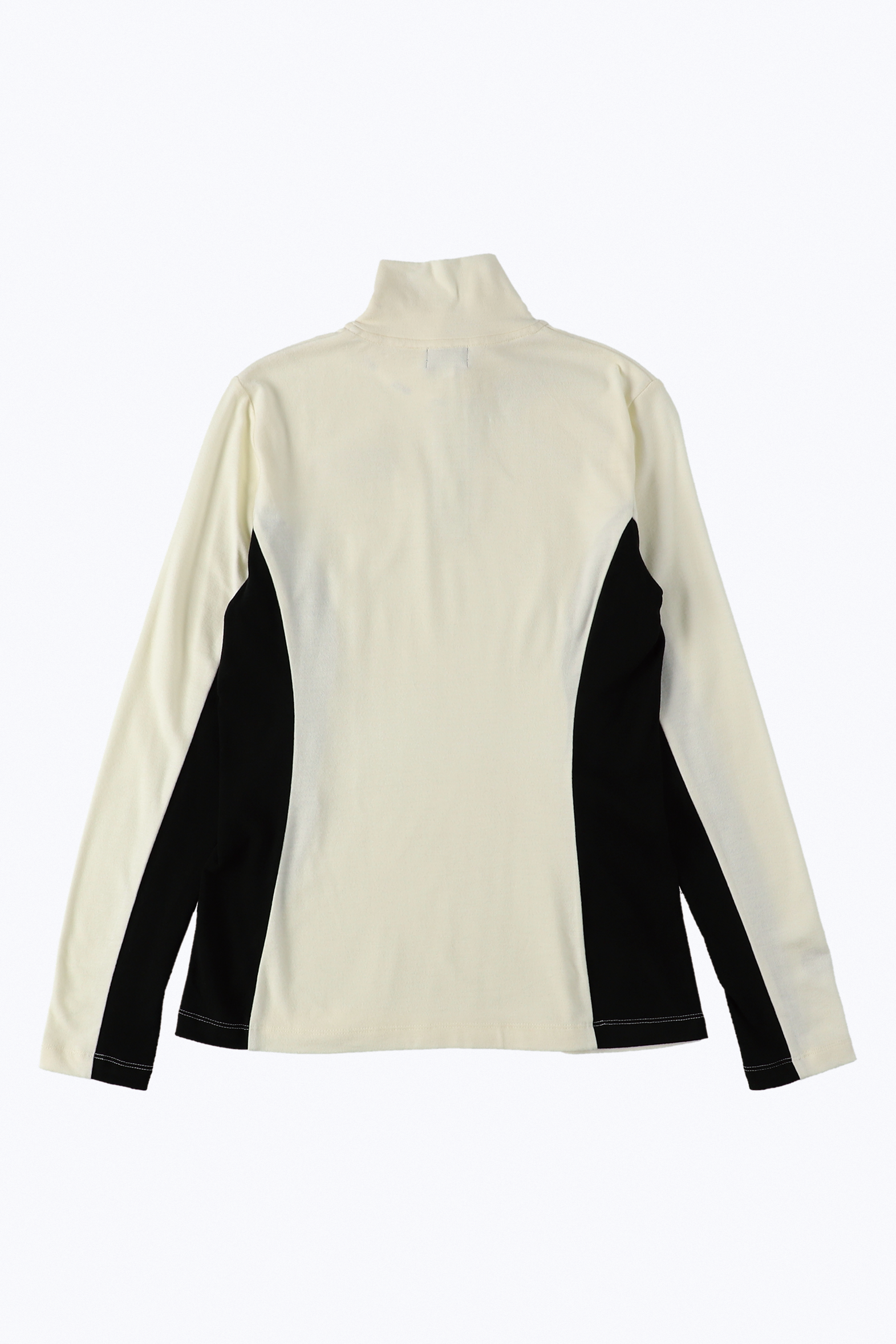 ハイネックバイカラーモックネック