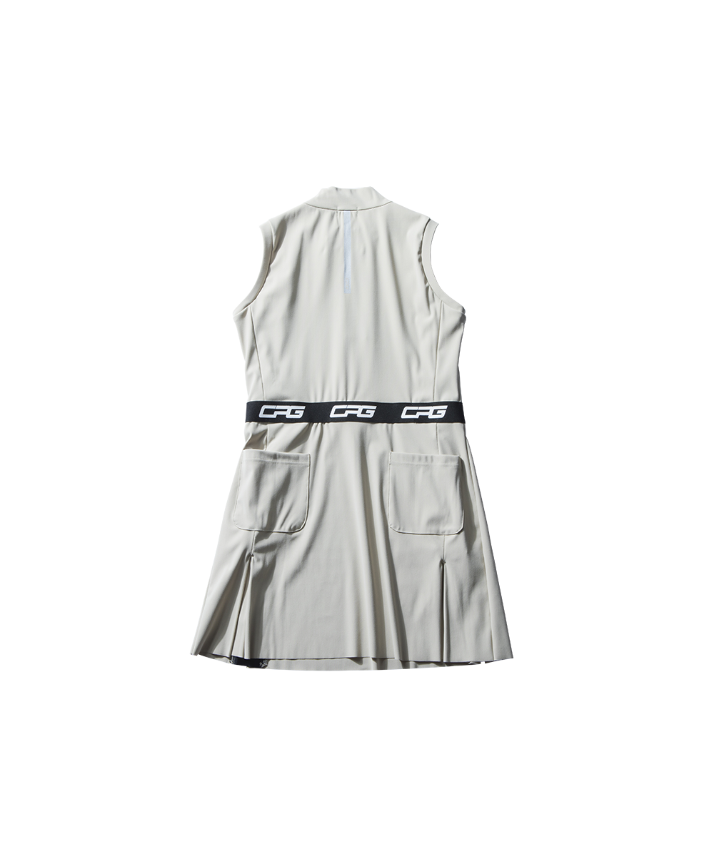 Half zip sleeveless dress（ハーフジップスリーブレスワンピース）｜WOMEN