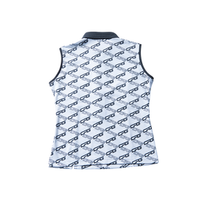 【Sample】バイアスロゴプリントスリーブレスポロ　WOMEN