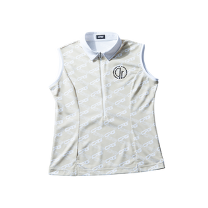 【9월 9일 이후 출하】 Bias logo print sleeveless polo(바이어스 로고 프린트 슬리브리스 폴로)｜WOMEN