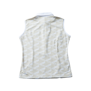 【9월 9일 이후 출하】 Bias logo print sleeveless polo(바이어스 로고 프린트 슬리브리스 폴로)｜WOMEN