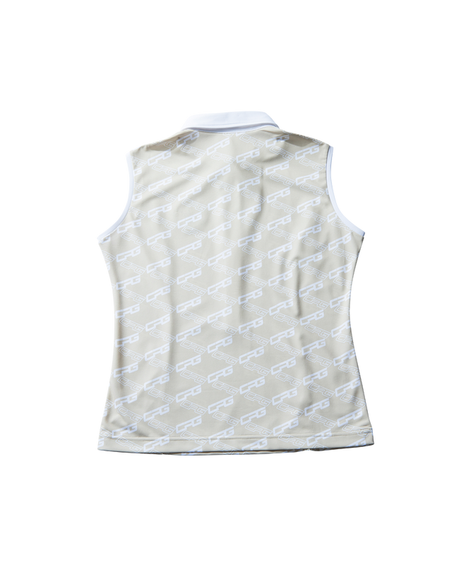 Bias logo print sleeveless polo (바이어스 로고 프린트 슬리브 레스 폴로) | WOMEN