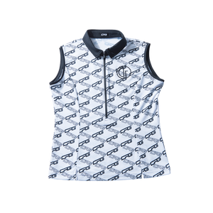 Bias logo print sleeveless polo（バイアスロゴプリントスリーブレスポロ）｜WOMEN