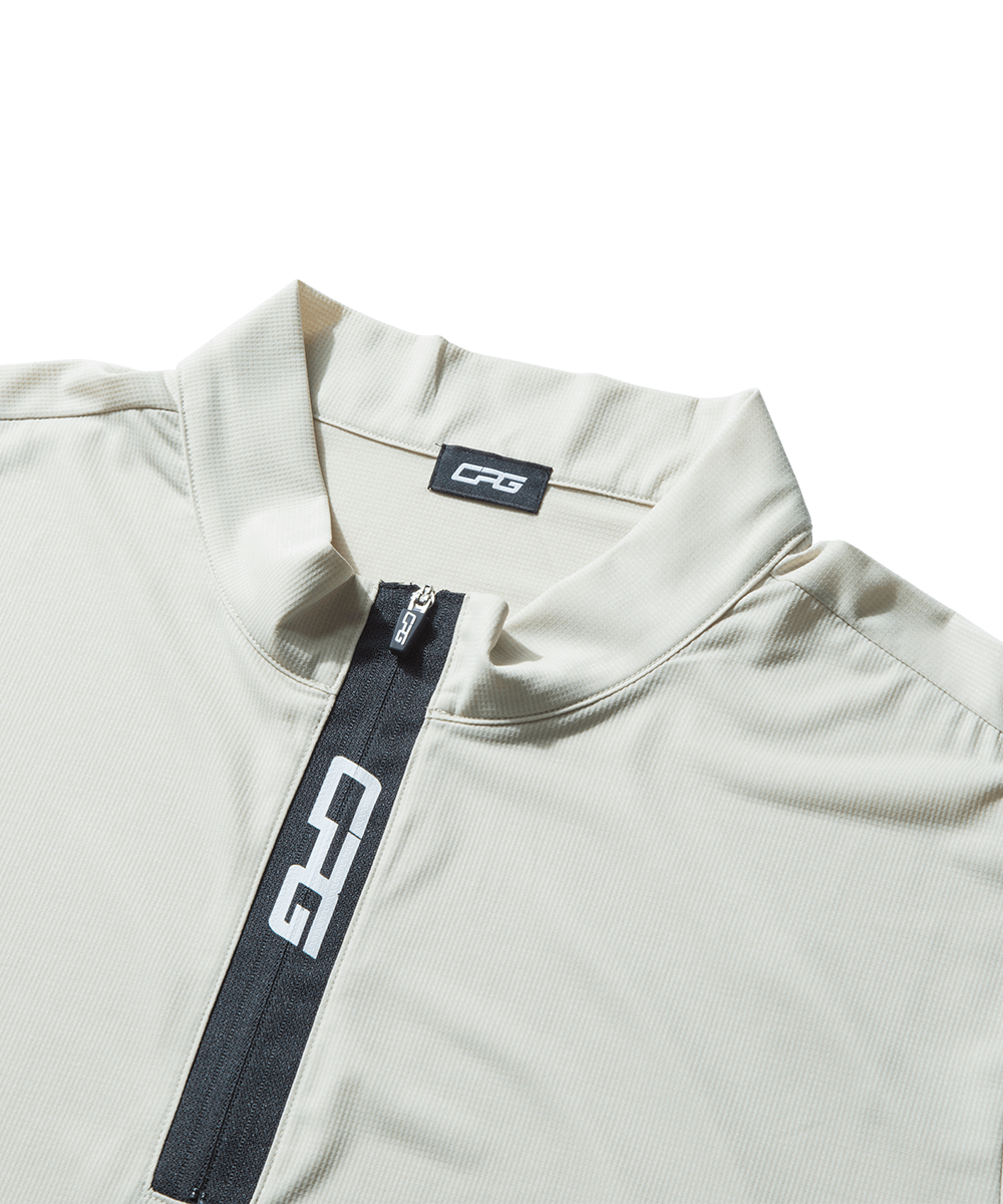 【Sample】杢ワッフルハーフジップハイネックシャツ MEN | MEN