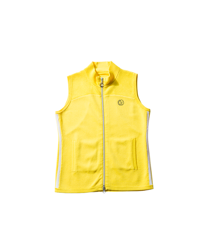Sideline full zip knit vest（サイドラインフルジップニットベスト）｜WOMEN