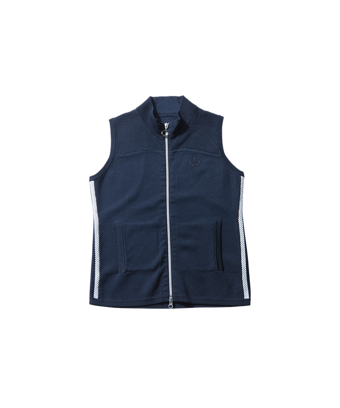 【Sample】サイドラインフルジップニットベスト WOMEN