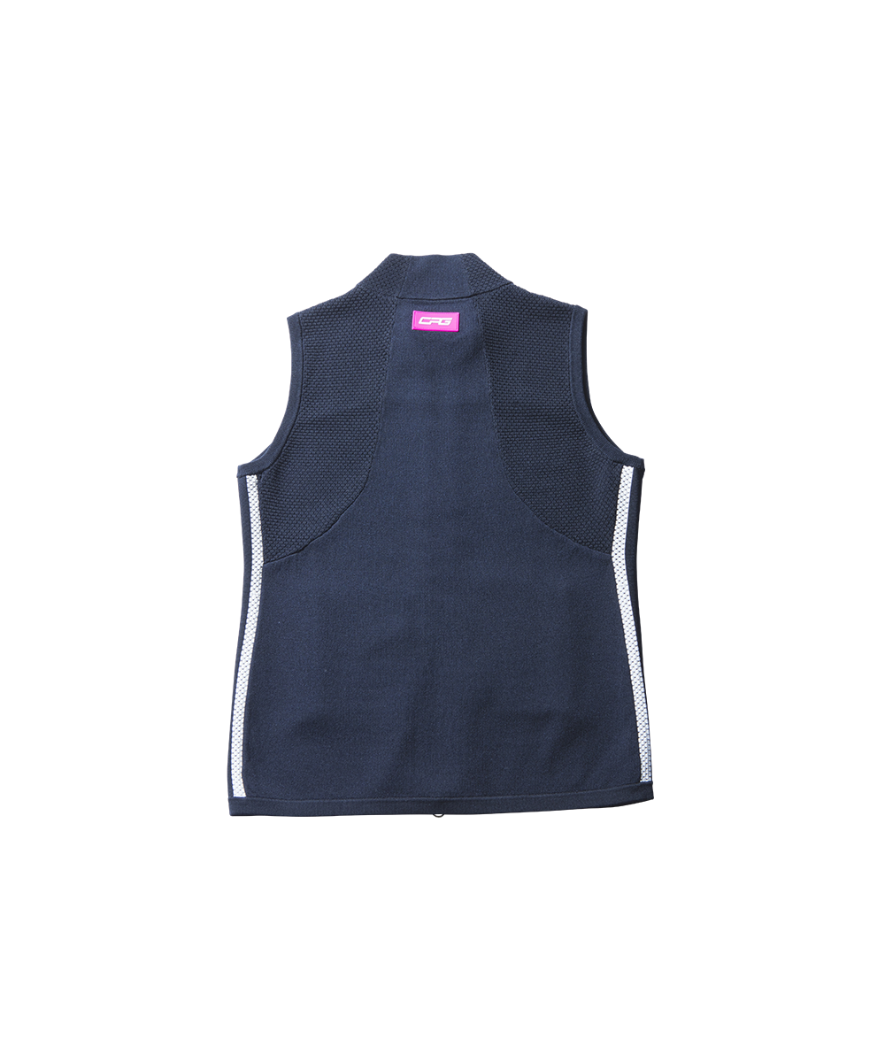 Sideline full zip knit vest (사이드 라인 풀 Zip 니트 베스트) | WOMEN