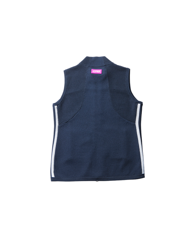 【Sample】サイドラインフルジップニットベスト WOMEN