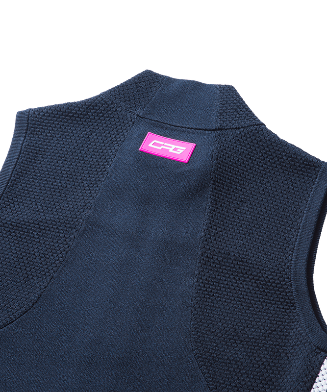 Sideline full zip knit vest (사이드 라인 풀 Zip 니트 베스트) | WOMEN
