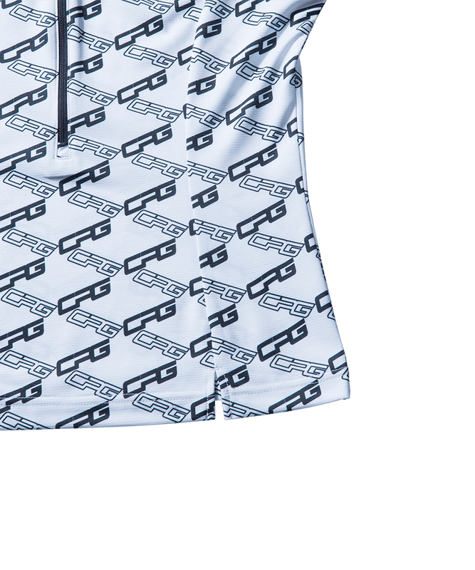 【Sample】バイアスロゴプリントスリーブレスポロ　WOMEN