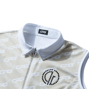 【Sample】バイアスロゴプリントスリーブレスポロ　WOMEN