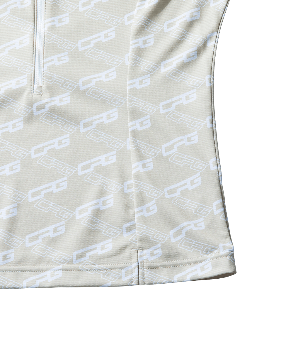 Bias logo print sleeveless polo（バイアスロゴプリントスリーブレスポロ）｜WOMEN