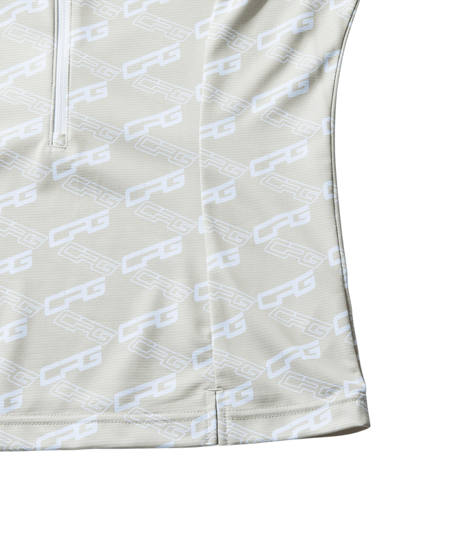 【Sample】バイアスロゴプリントスリーブレスポロ　WOMEN