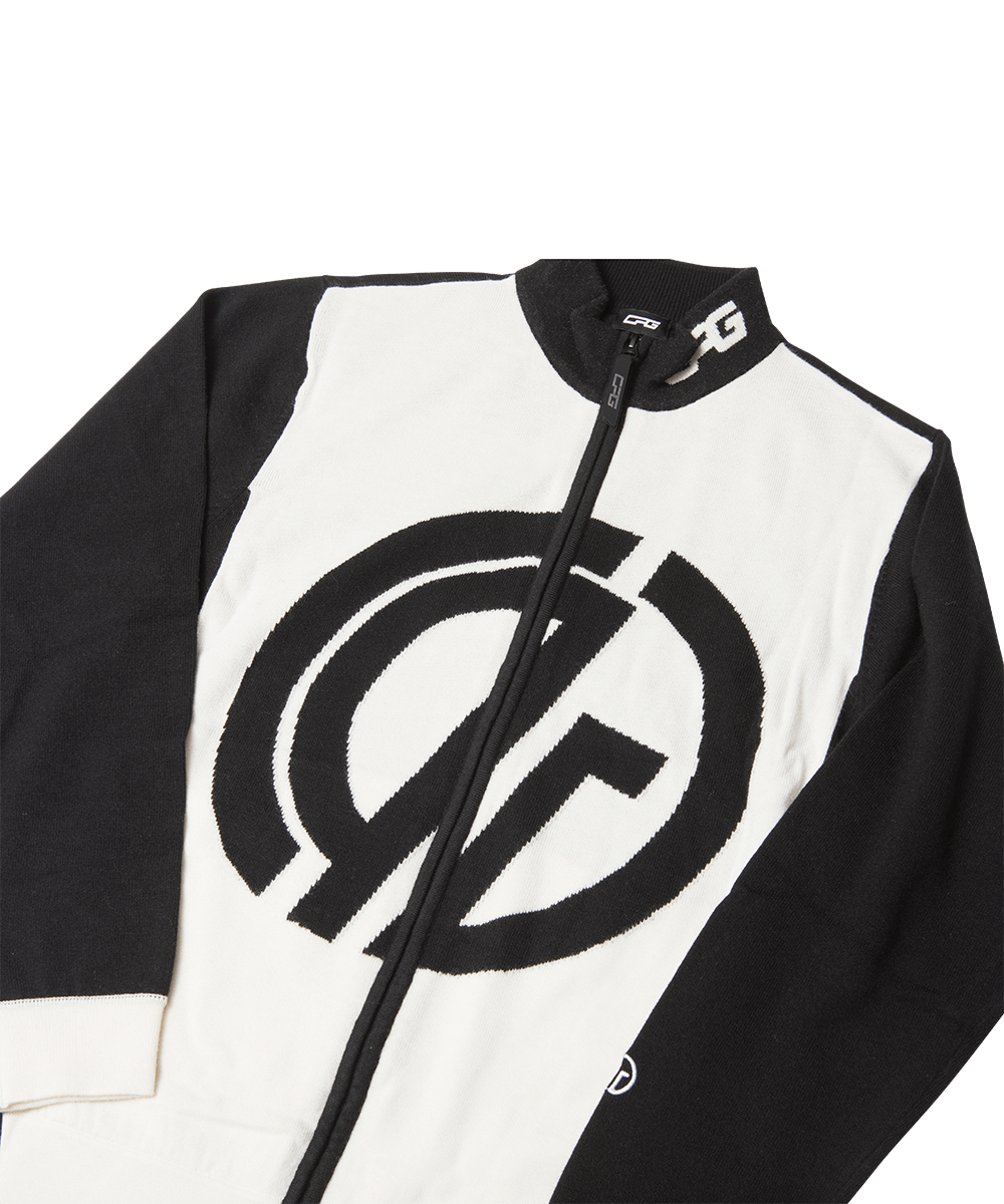 【Sample】Full Zipup Logo Motif Knit Blouzon | MENS | MEN