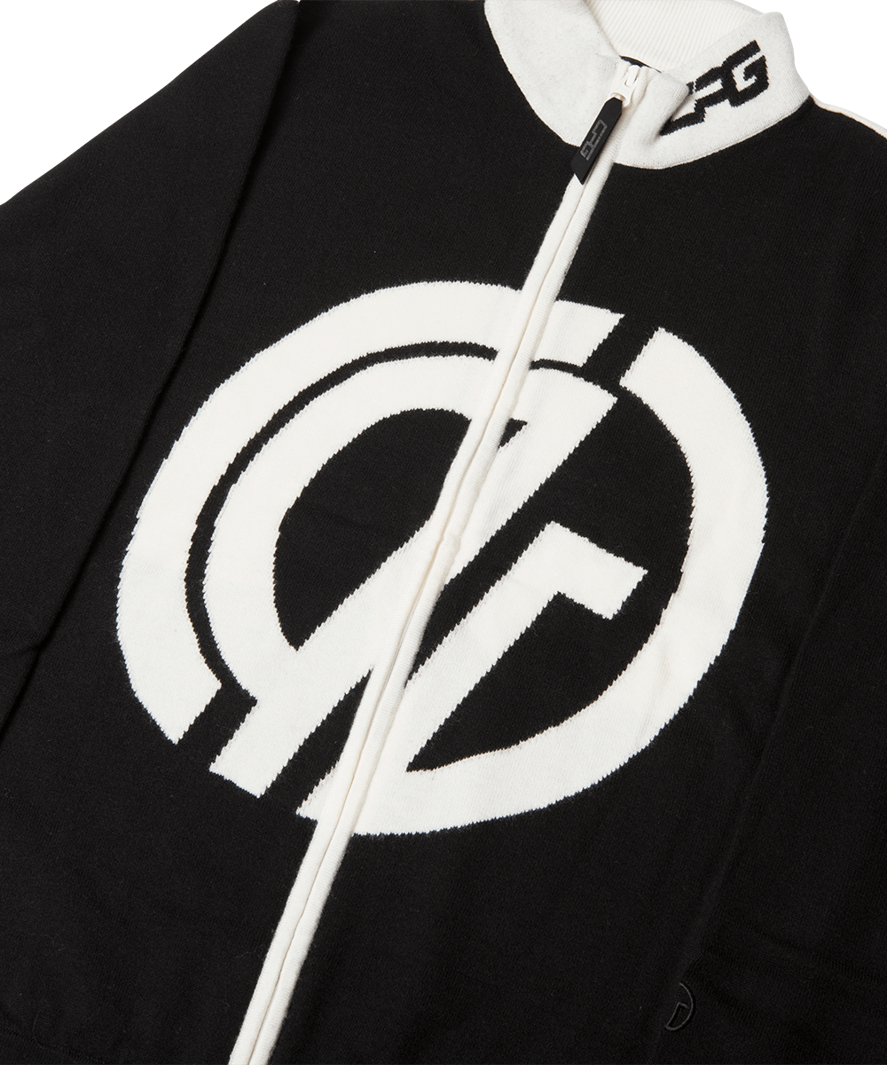 【Sample】Full Zipup Logo Motif Knit Blouzon | MENS | MEN