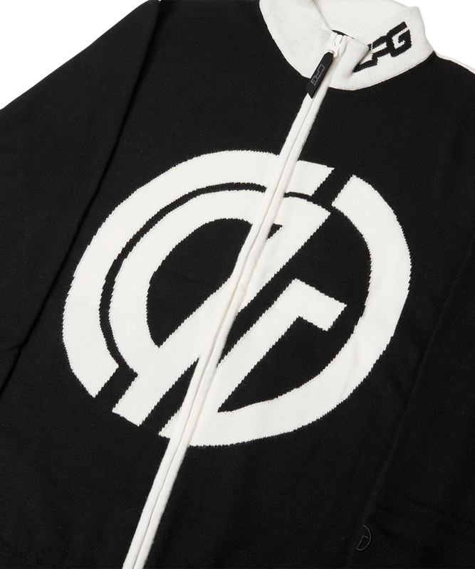 【Sample】Full Zipup Logo Motif Knit Blouzon | MENS | MEN