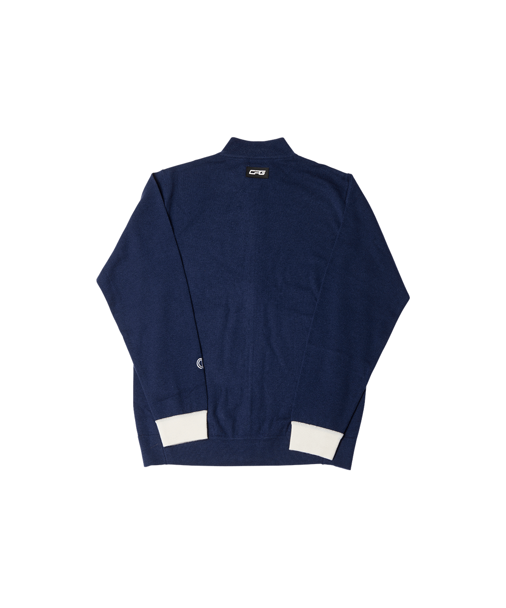 【Sample】Full Zipup Logo Motif Knit Blouzon | MENS | MEN