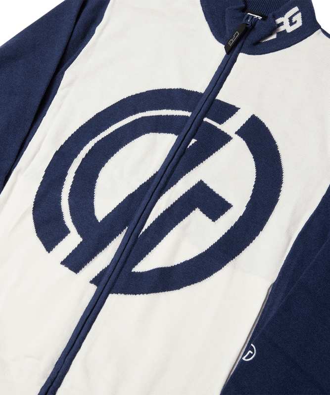 【Sample】Full Zipup Logo Motif Knit Blouzon | MENS | MEN