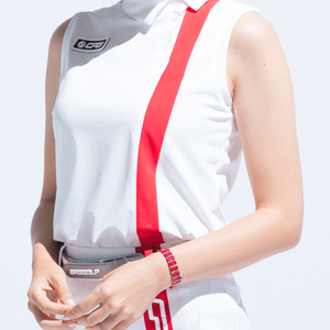 【9월 9일 이후 출하】 bicolor sleeveless shirt(바이 컬러 민소매 셔츠)