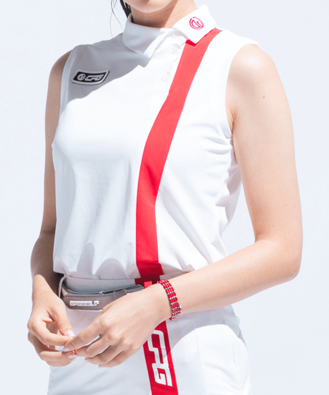 bicolor sleeveless shirt（バイカラーノースリーブシャツ）